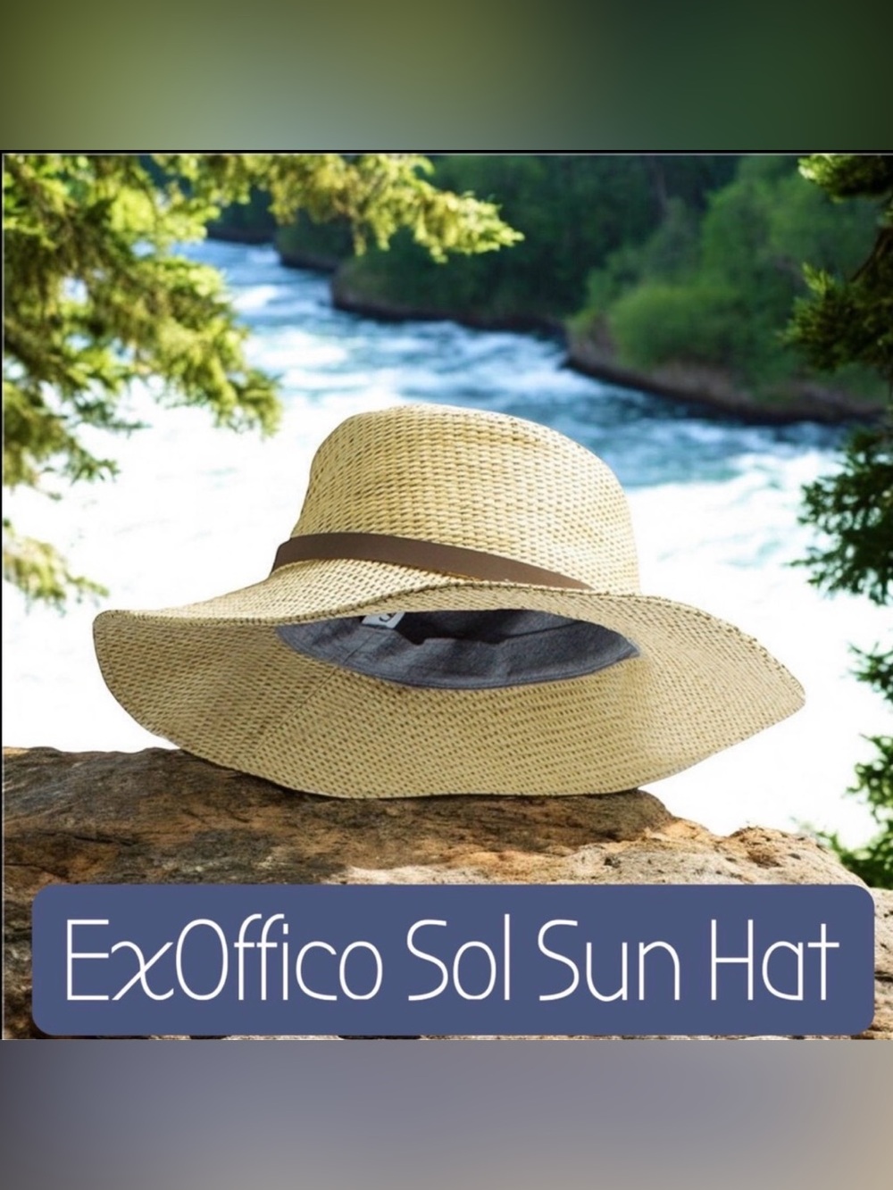 ExOffico Sol Raffia Men’s/Unisex Sun Hat Size Lg/XLG NWT